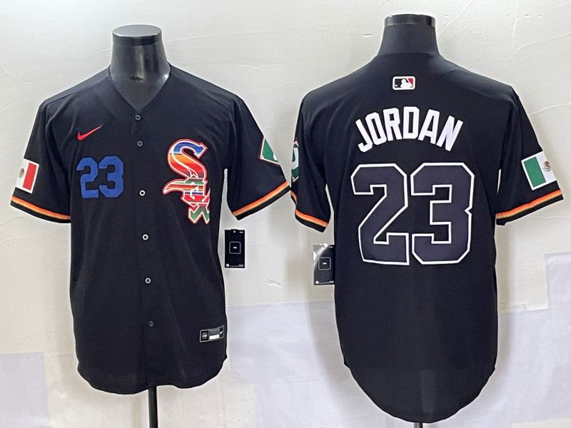 Men 2025 Chicago White Sox #23 Jordan Black Game Nike MLB Jersey style 55
